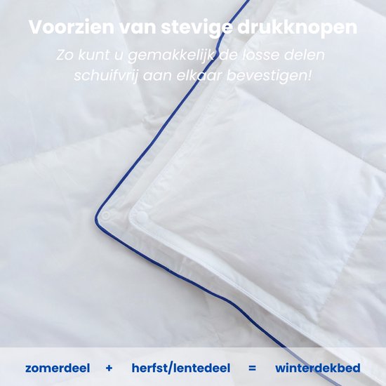 Couette 4 saisons en duvet autrichien Fabiola - Demi-couette en duvet - Couverture en duvet Luxe et agréable et lourde - 140x200 cm simple