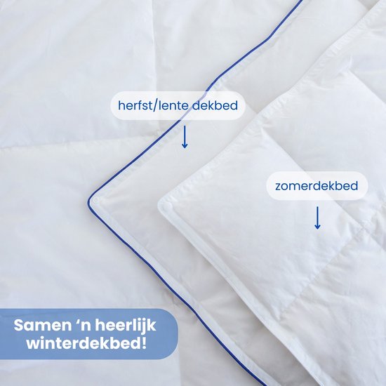 Couette 4 saisons en duvet autrichien Fabiola - Demi-couette en duvet - Couverture en duvet Luxe et agréable et lourde - 140x200 cm simple