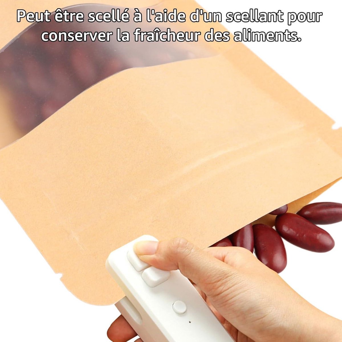 100 papieren zakken 63 x 93 14 mm klep | Kraftpapieren zak | Sluitingen en overige | Glazen-en