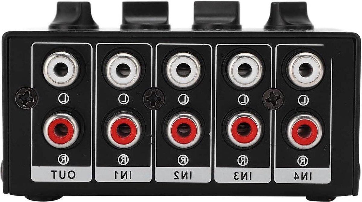 Passieve 4-kanaals Audioline Mini Draagbare Stereomixer voor Computer Telefoon Tablet