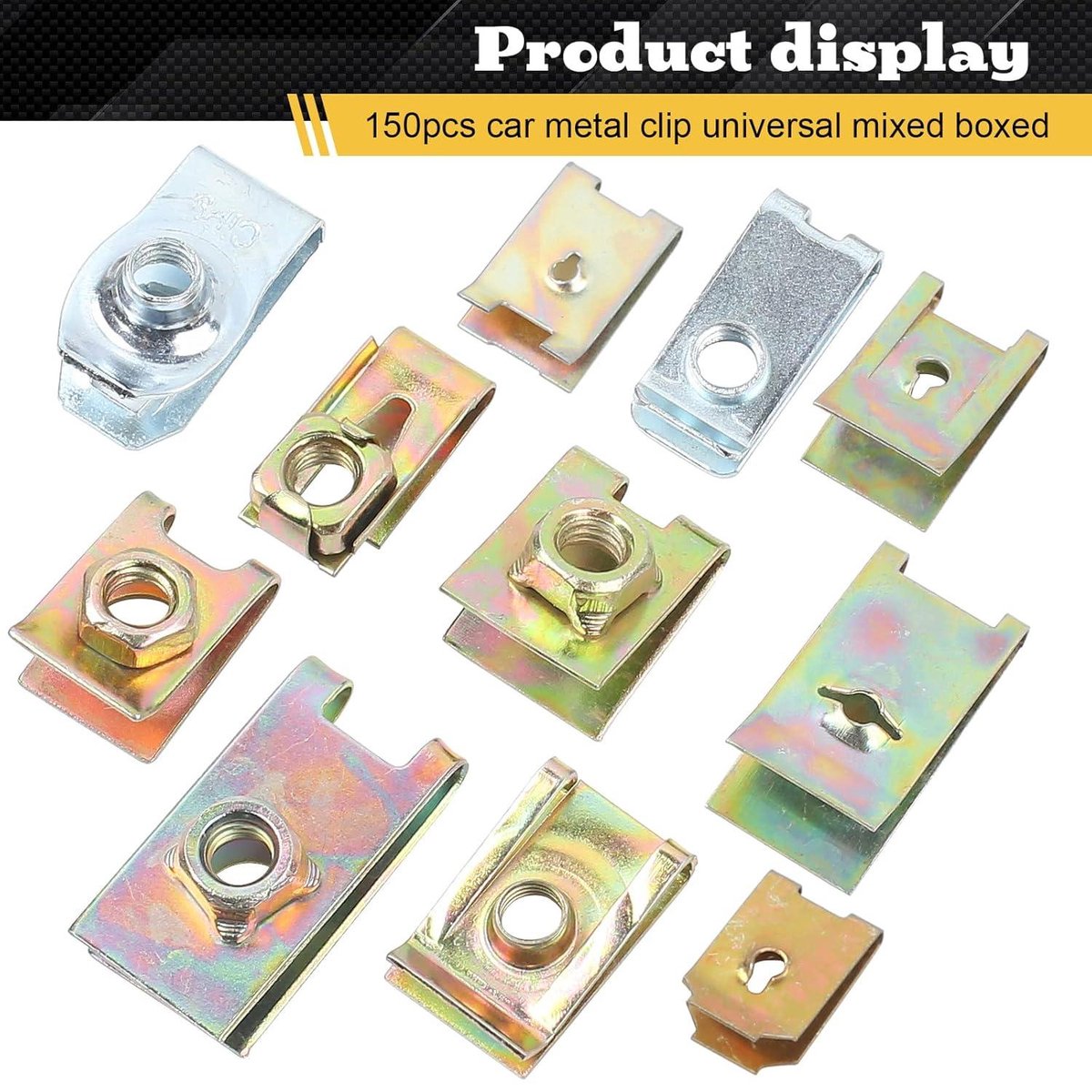 MGM Trading - Set Van 80 U-Type Gewinde Clip Moeren, Roestvrijstalen M4 M5 M6 M8 Mutter Set Met Opbergdoos Bevestiging Assortiment Voor Flachwinkelmutter En Schlauchschellen