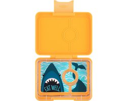 Yumbox Snack - lekvrije Bento box - 3 vakken - Yoyo Yellow / Shark tray