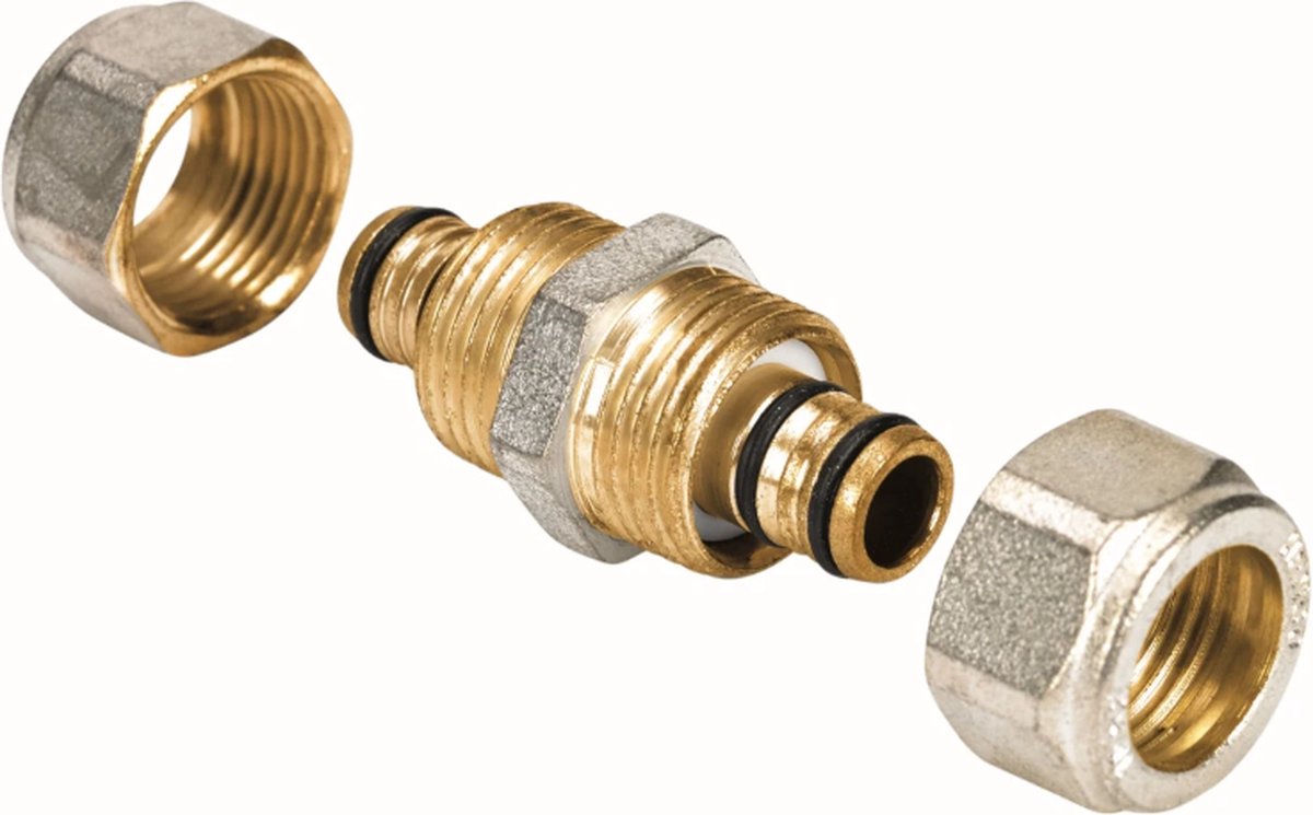 Henco sok messing knelfitting 16mm x 15mm (24-1615-S)