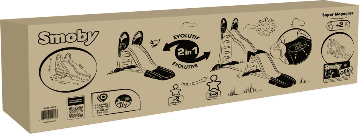 Smoby - Smoby Life - Glijbaan super Megagliss - Peuter - voor buiten - met wateraansluiting - vanaf 2 jaar — afbeelding 12