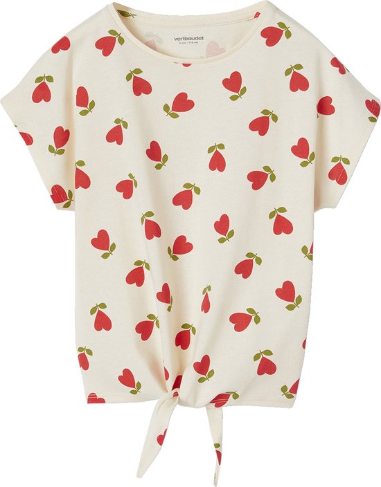Vertbaudet T-shirt imprimé fille avec noeud fantaisie