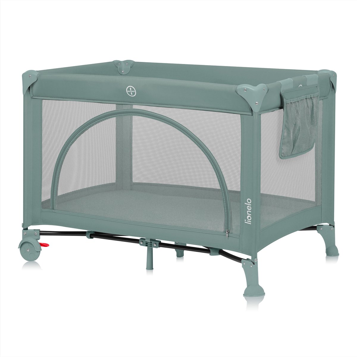 Lionelo Laura Campingbedje 2in1 – Reisbedje & Babybedje – 0-36 Maanden – 2 Matrasniveaus – Compact & Lichtgewicht – Schuimmatras – 2 Wielen met Rem – Mesh Zijpanelen – Zij-ingang – Opbergvak – Inclusief Draagtas – foto 3
