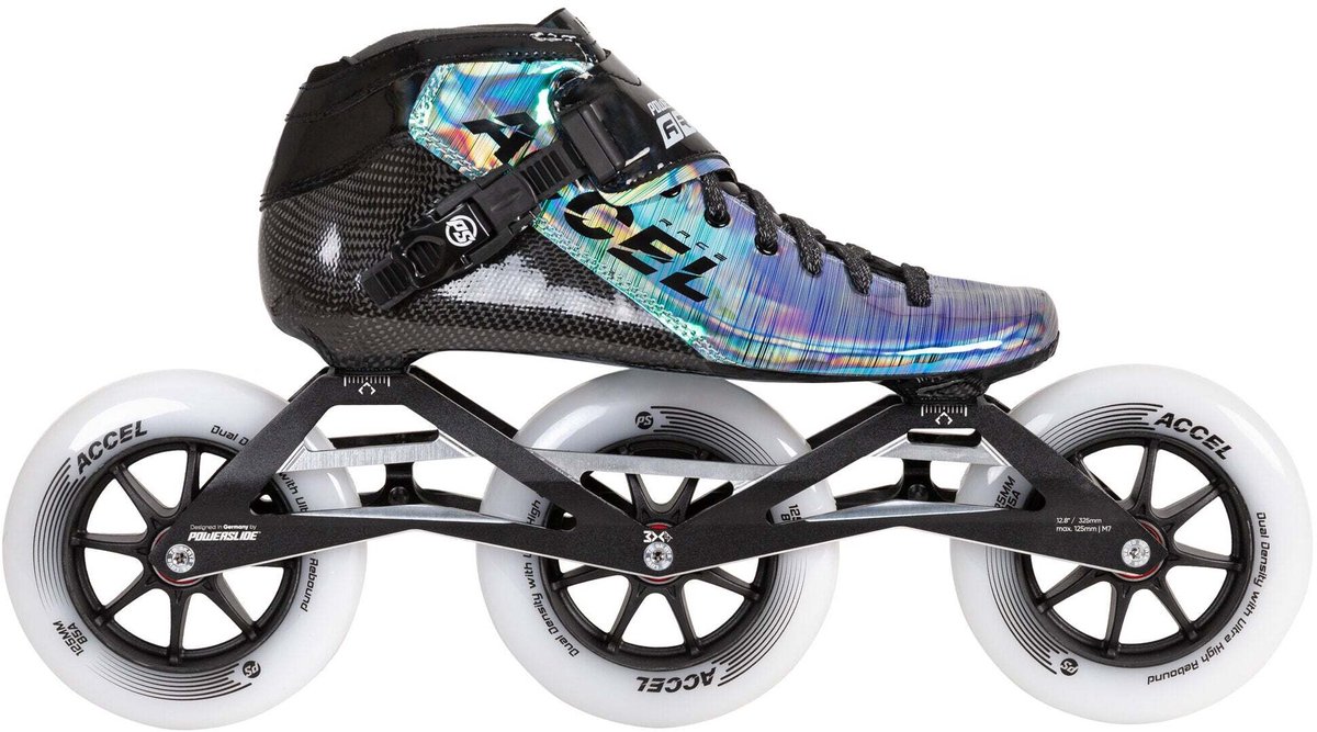 Schaatsen Powerslide Accel Race Reflective 125 Zilver