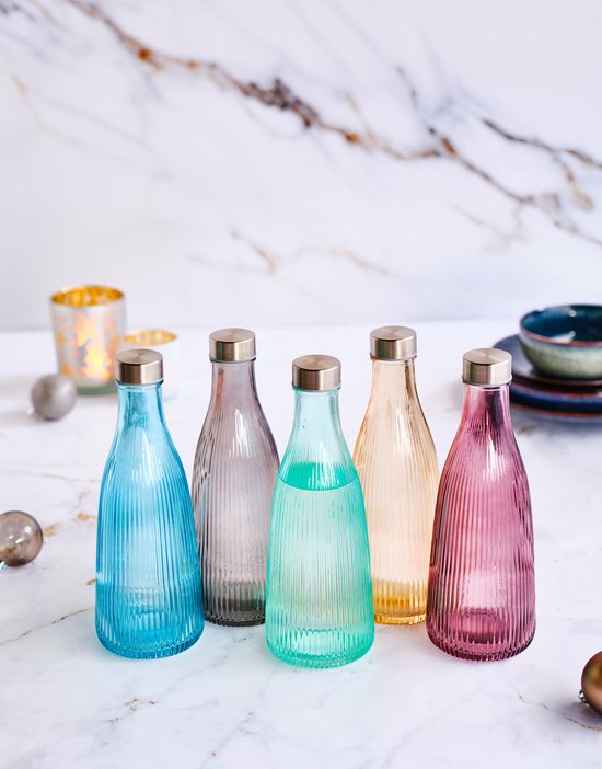 Carafe à eau Cosy & Trendy Atla avec bouchon en acier inoxydable - Glas - Vert minéral - 1 litre