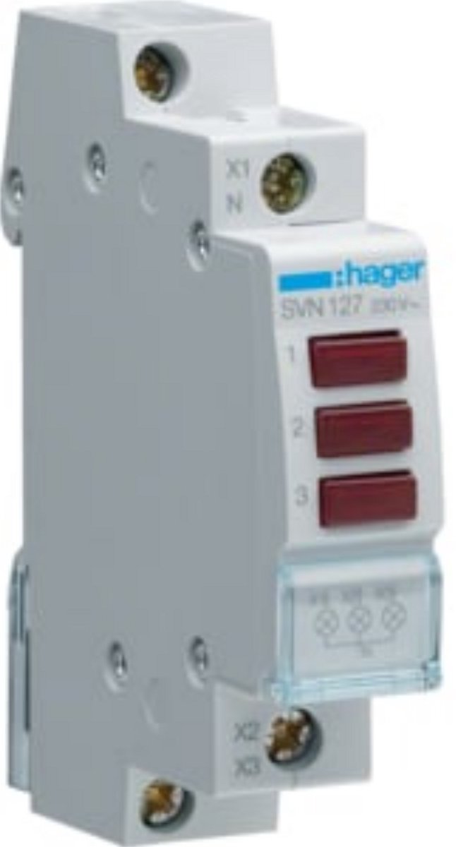 Hager SVN127 LED SIGNAALMOD.3XROOD 230 VAC