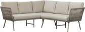 WOOOD Claunk Loungeset - Metaal - Zand/Taupe - 69x180x180