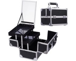 Schmink koffer - Kapperskoffer trolley - Visagie make up koffer trolley - Schminkkoffer - Beauty case - Cosmetica koffer - Ideaal voor reizen - To go