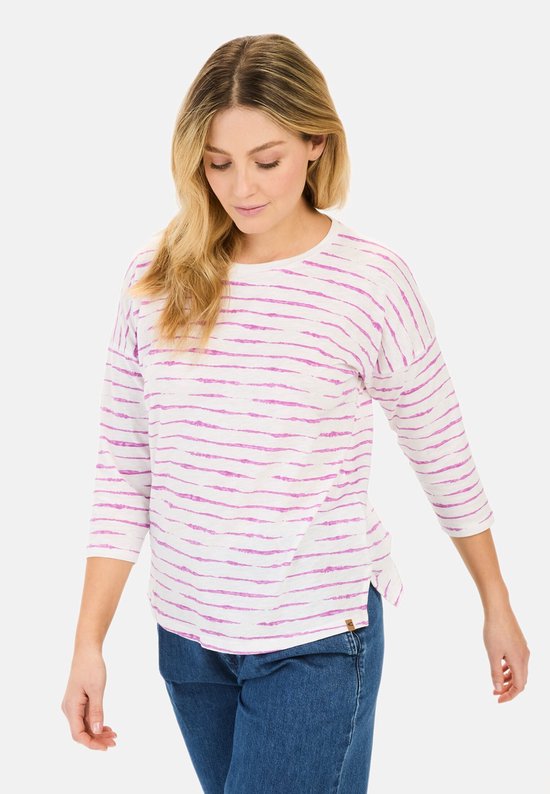 T-Shirt Donna Camel Active | Maglietta Tinta Unita Con Effetto Screziato, Lunghezza Standard, Comoda E Versatile Per Ogni Giorno