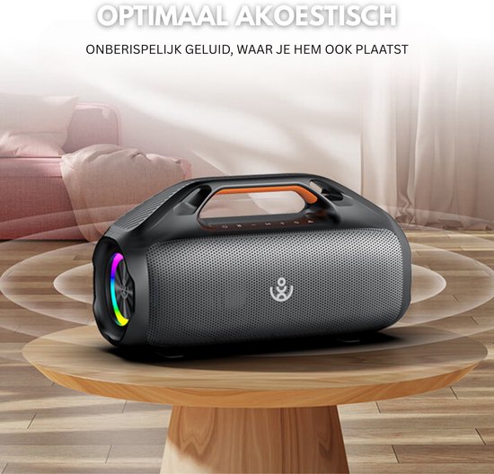 xdobo Kungfu Draadloze Bluetooth Speaker 160Watt - Deep Bass - TWS Connectie - Zwart van xdobo — afbeelding 5