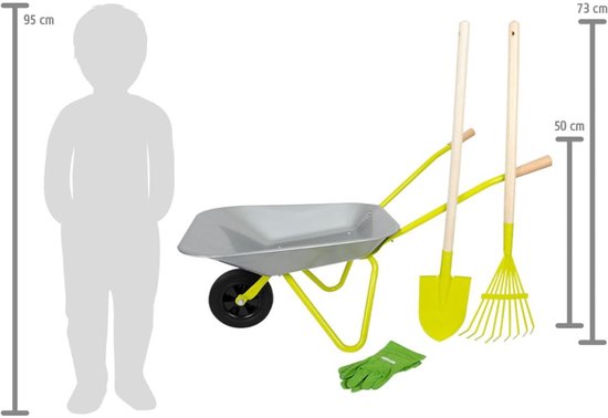 Zylo® Kruiwagen Kind - Kruiwagen Speelgoed - Tuingereedschap Kind - 79x36x50cm - Veelkleurig van Merkloos	 — afbeelding 2