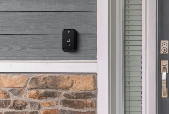 Sonnette sans fil Vlectro - Zwart - 2 récepteurs enfichables - Perfect pour les grandes maisons