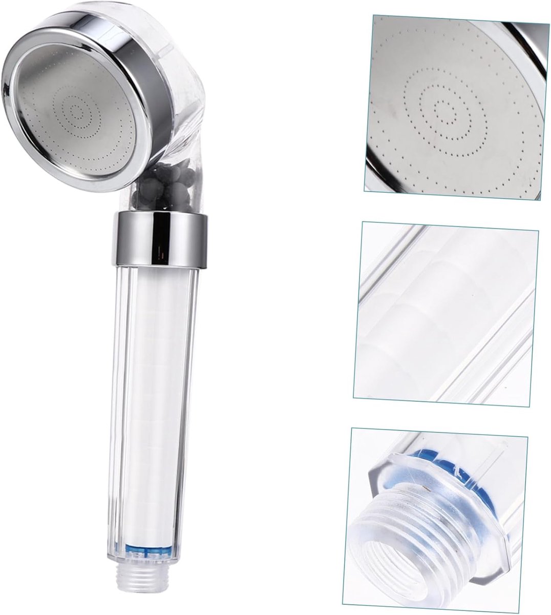 Waterbesparende Douchekop met 3 Sproeistanden, PP Cotton Filter & Regendouche, Handdouche Badkamer - Douchekop met filter