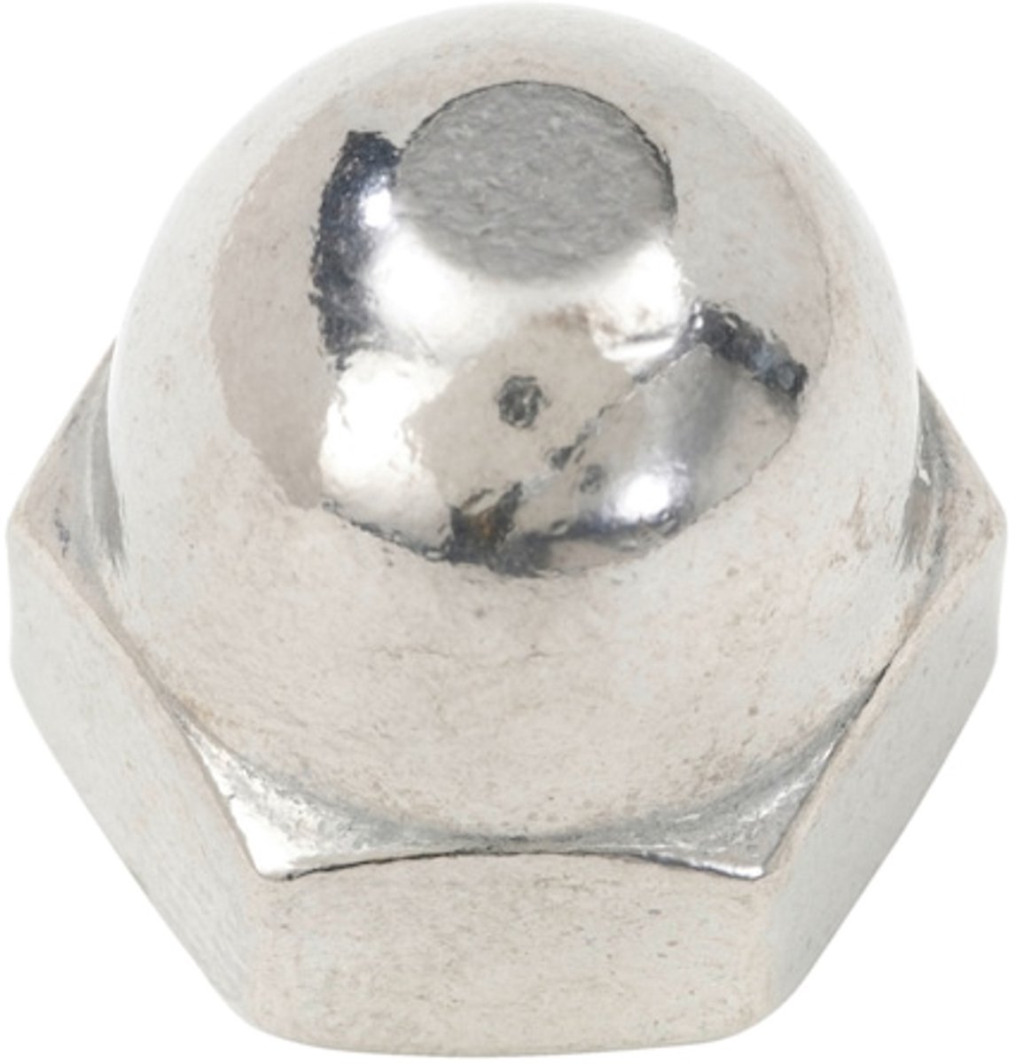 Wurth - DIN 1587 blank roestvast staal A4 - Zeskantdopmoer, hoog model DIN 1587, RVS A4, blank - x 100 st