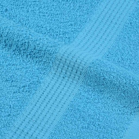 Serviettes de toilette vidaXL - 2 pièces - 30 x 30 cm - Serviettes de toilette turquoise - Serviettes à main - Serviette turquoise - Serviette en coton - Accessoires de vêtements pour bébé de salle de bain