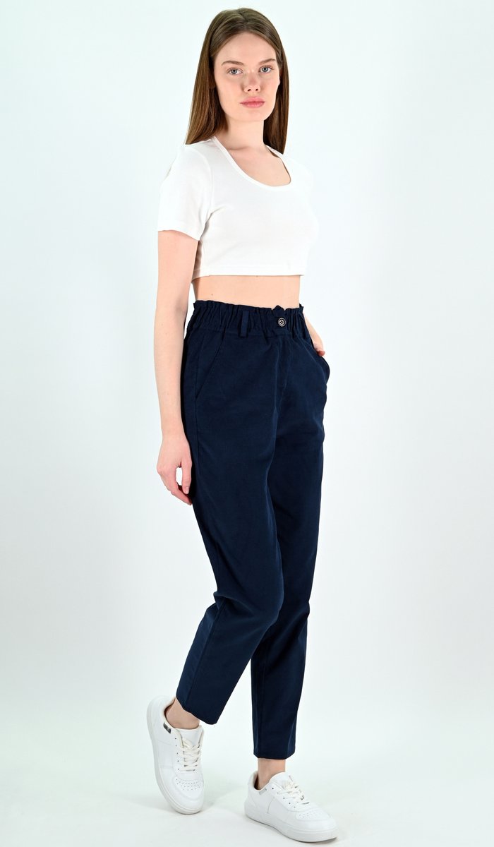YesMooi - Corduroy Broek - Navy - L (40) - %100 Katoen - Dames Broek