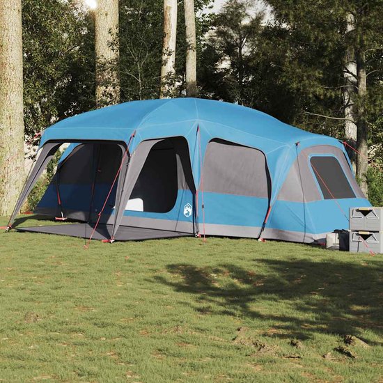 vidaXL - Familietent - met - verandakoepel - 9-persoons - waterdicht - blauw van Vidaxl — afbeelding 5