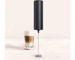 Cherchie - Elektrische Melkopschuimer - Melk Opschuimer Handmatig - Koffie Mini Mixer - Draadloos op Batterijen - Zonder Stekker - Handig op de Camping - Zwart