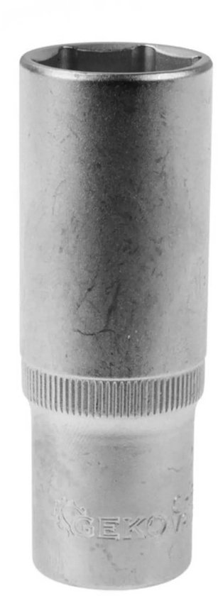 GEKO Clé à douille profonde - 24 mm - 6 pans - Chrome Vanadium - Connexion 1/2 pouce