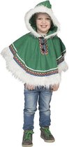 Funny Fashion - Eskimo Kostuum - Eskimo Kimi, Baby Kind Kostuum - Groen - One Size - Carnavalskleding - Verkleedkleding
