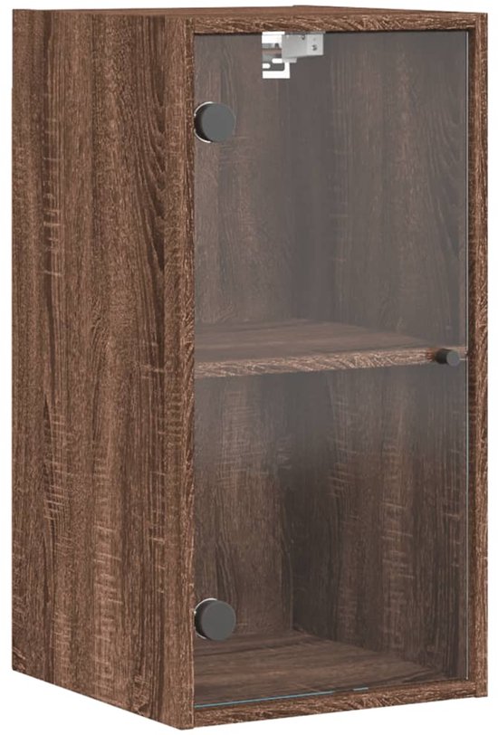Wandkast met glazen deuren 68,5x37x35 cm grijs sonoma Wandkast met glazen deuren 68,5x37x35 cm grijs sonoma