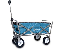Rijoka Bolderkar Opvouwbaar – Telescopische Stang – Draagkracht 80kg – Inhoud 100L – Jeans Blauw