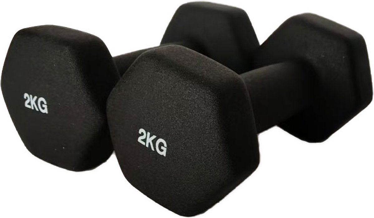 AJ-Sports Dumbell Set Zwart - 1 t/m 3 KG - Dumbbells - Gewichten Set - Halterset - Halters - Fitness gewichten - Krachttraining - Fitness - Inclusief GRATIS Dumbbell Houder – foto 5