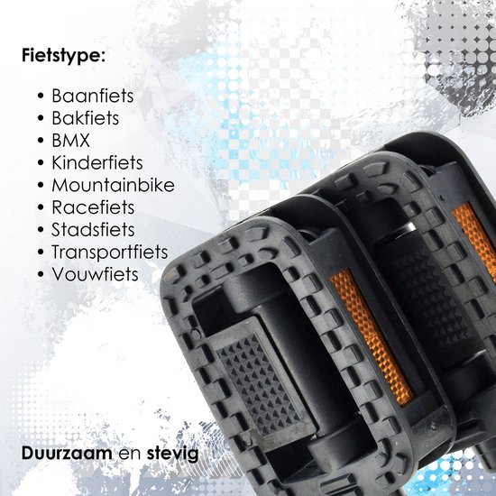 Fietspedalen anti-slip set - 14 mm Schroefdraad - Extra grip met Reflectoren - Zwart - Trappers voor fiets - 2 Stuks — afbeelding 4