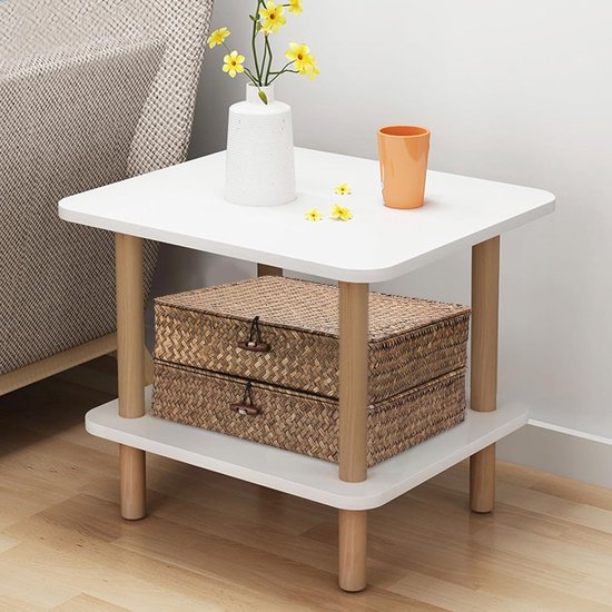 Panier En Osier Avec Couvercle Carré - 24x24x12 Cm, Organisateur De Table, Rangement Étagère