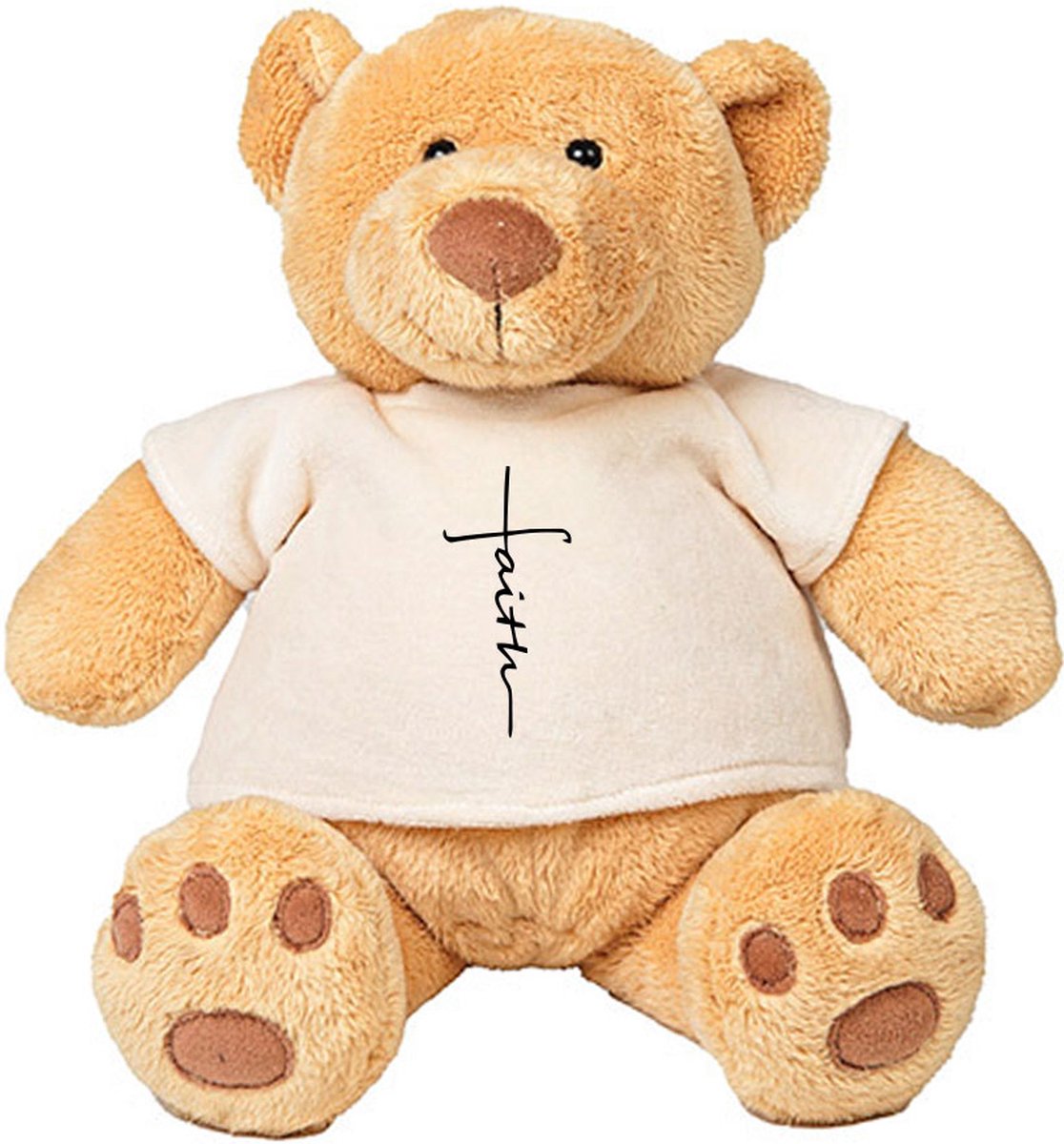 Pluche Beer Faith - geloof - god - jezus - christelijk - knuffel - kado - beertje