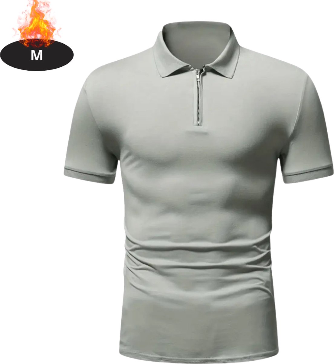 Nivard Poloshirt Heren T-Shirt Heren Shirt Overhemd Polo Shirt Lichtgrijs