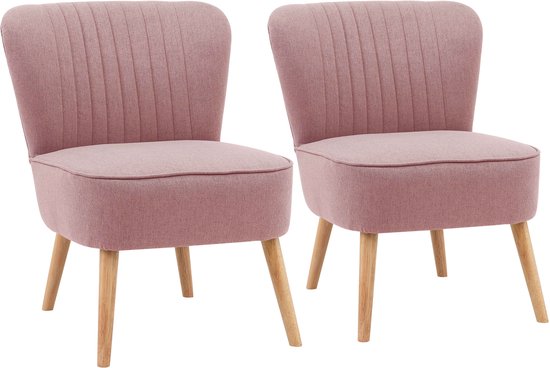 Set van 2 designstoelen in grijs staal en hout - Oviala