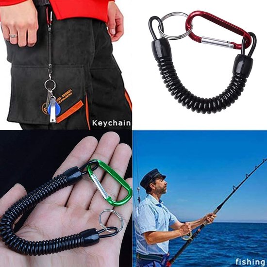 Lahviuu Elastische Spiraal Sleutelhanger, 8 stuks Intrekbare Sleutelhanger Lente Sleutelhangers Sleutelhangers Elastische Sleutelhanger Spiraal Sleutelhanger, Sleutelhouder voor Mannen Vrouwen en Kid, Meerkleurig