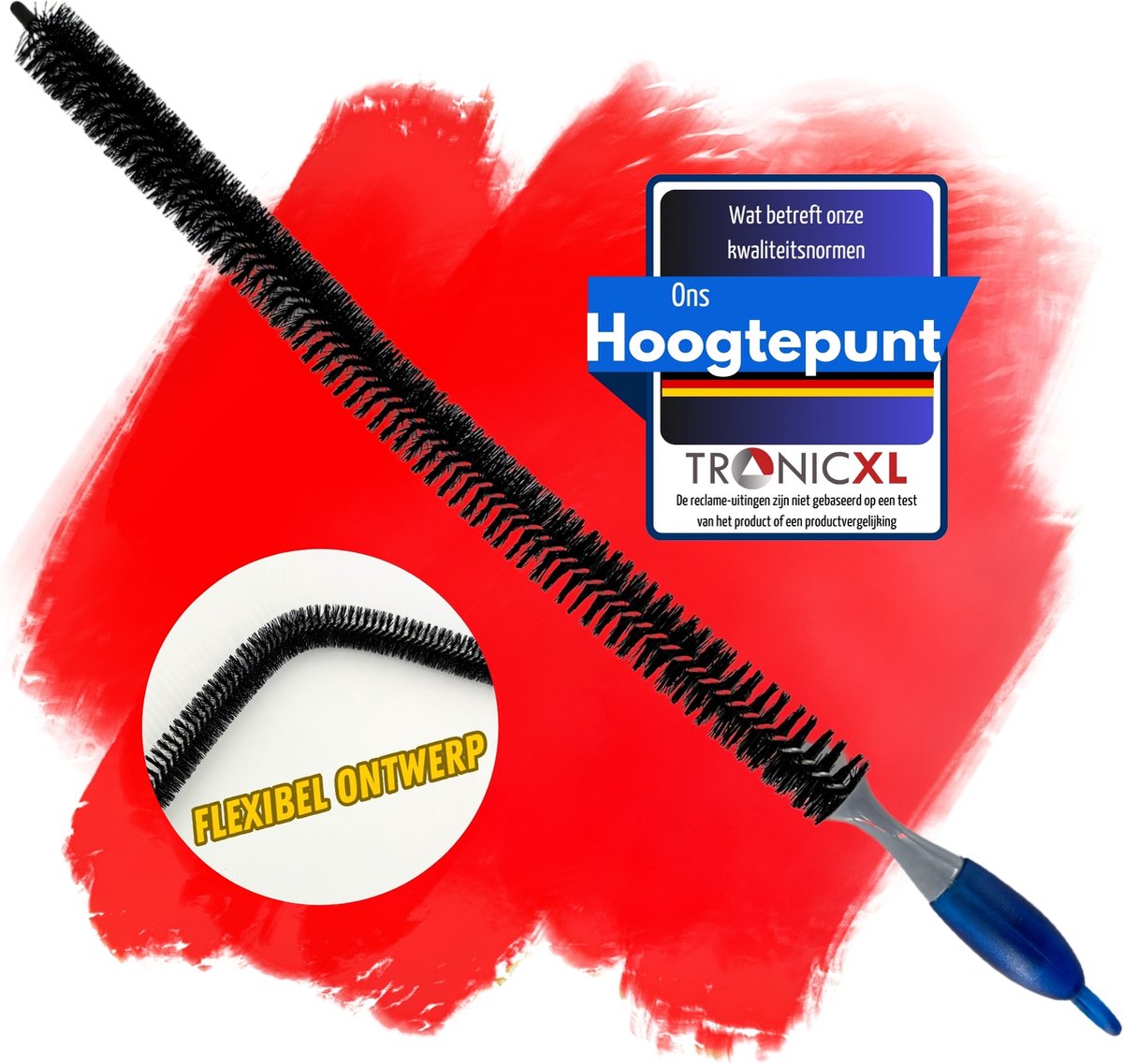TronicXL Premium machineborstel – reinigingsborstel 73 cm flexibel – sterk en veelzijdig - LANGE BORSTEL