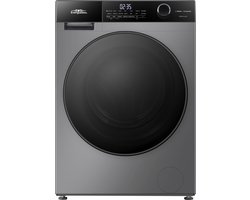 Everglades EVWM91412AG Zuinige Wasmachine - 9KG - A Klasse - Stoomfuncties/Allergie+ - Koolborstelloze Motor - Zeer Stil 72dB - Titanium Grijs - 5 Jaar Garantie