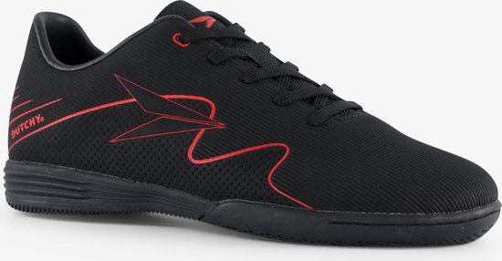 Dutchy Striker IC chaussures d'intérieur enfant noir rouge - Chaussures de sport - Taille 39 - Semelle amovible
