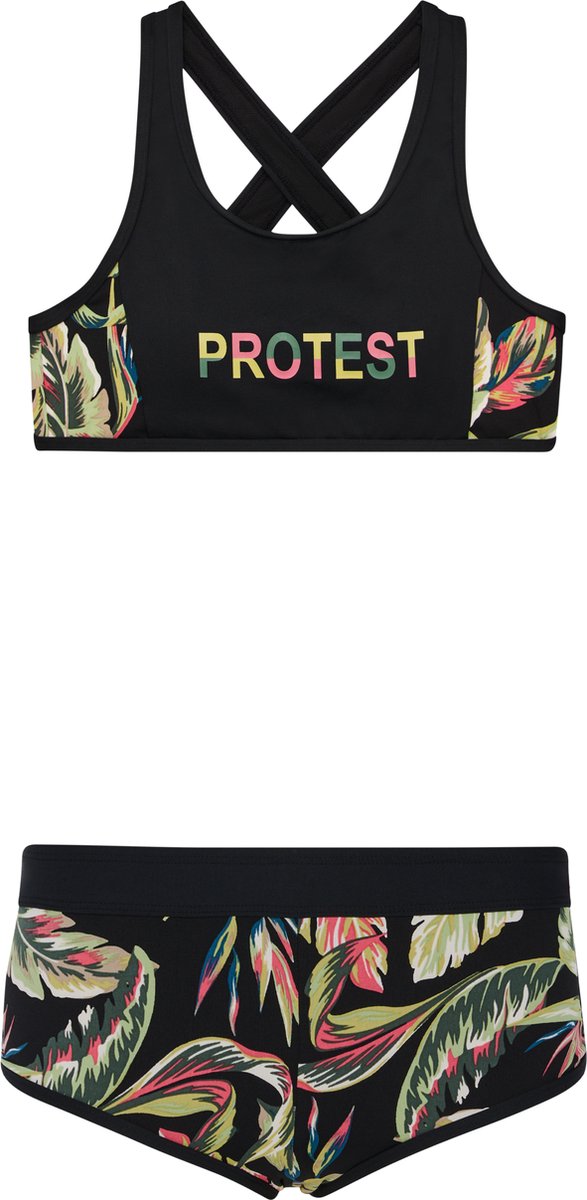 Protest Prtfavour Jr – Bralette bikini set Meisjes – Uitneembare vulling – Sportieve bikini Zwart