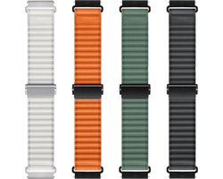 Strap-it 22mm outdoor nylon bandje geschikt voor Samsung Galaxy Watch 3 45mm / Galaxy Watch 46mm / Gear S3 Classic & Frontier - Polar Vantage M / M2 / V3 / Grit X - Garmin Vivoactive 4 (grijs)