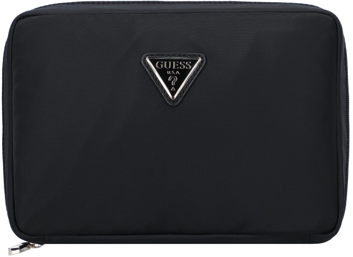 GUESS Cosmetische tas Follie Travel Hanging Organizer Case Black Zwart