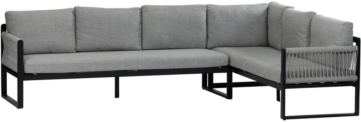 Hoek Lounge Dining bank Reims | Rechts | Black & Off Sand