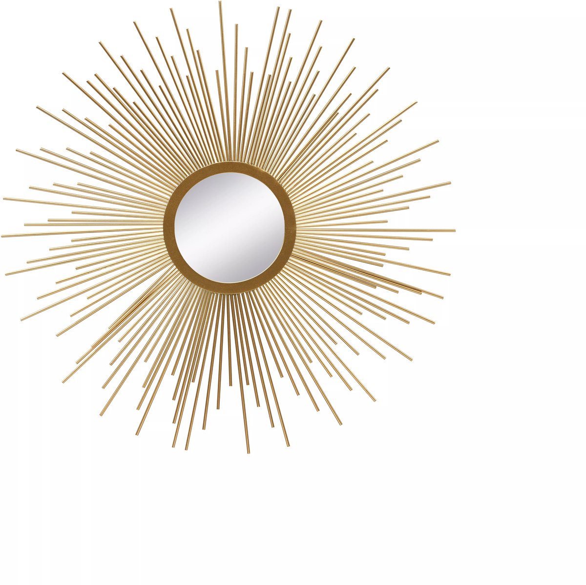 Vente-unique Wandspiegel zon van metaal - D70 cm - Goudkleurig - LEVANZO