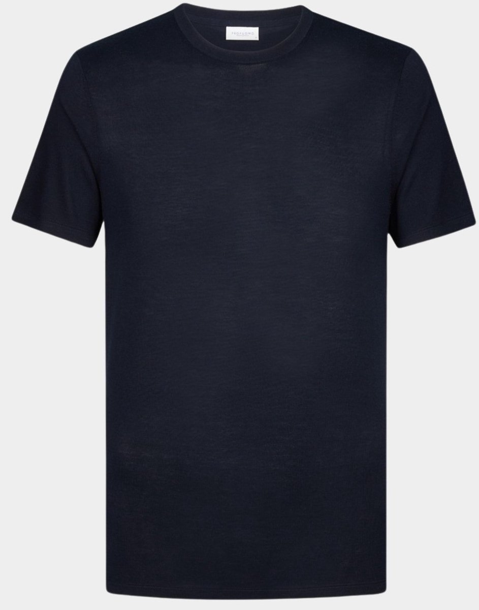 Profuomo knitted T-shirt korte mouw Blauw PPWT10005A/P