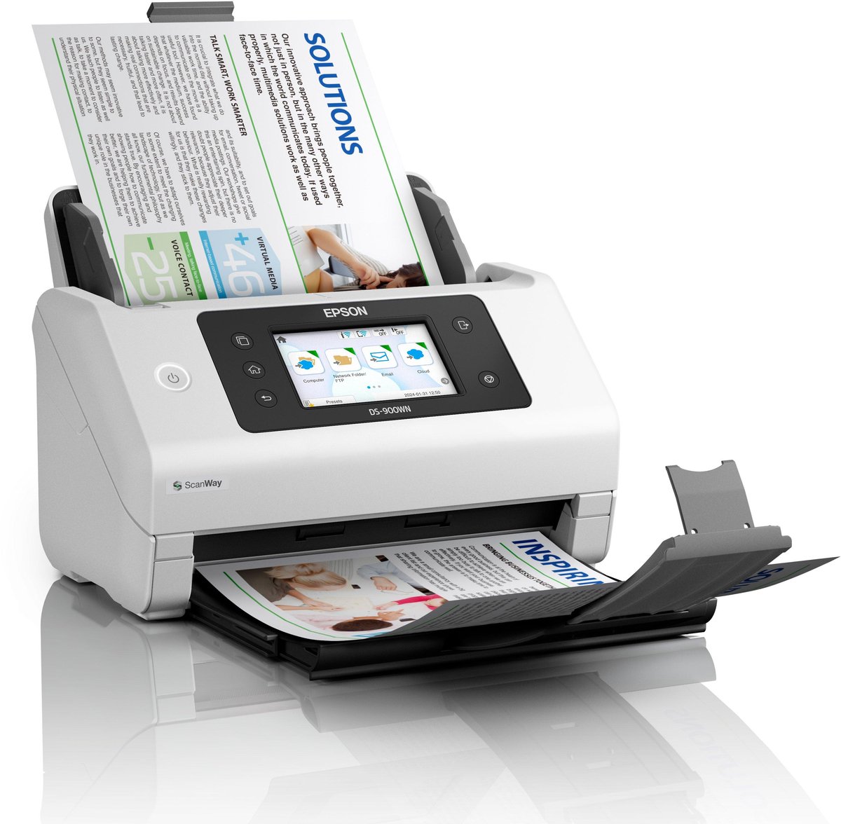 Epson WorkForce DS-900WN - Scanner - Sheetfeeder - Met Wi-Fi - Wit thumbnail 7