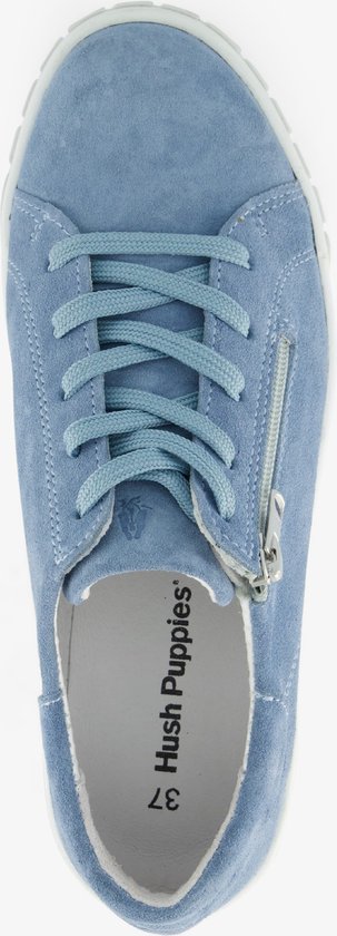Hush Puppies suede dames sneakers lichtblauw Maat 37 Echt leer