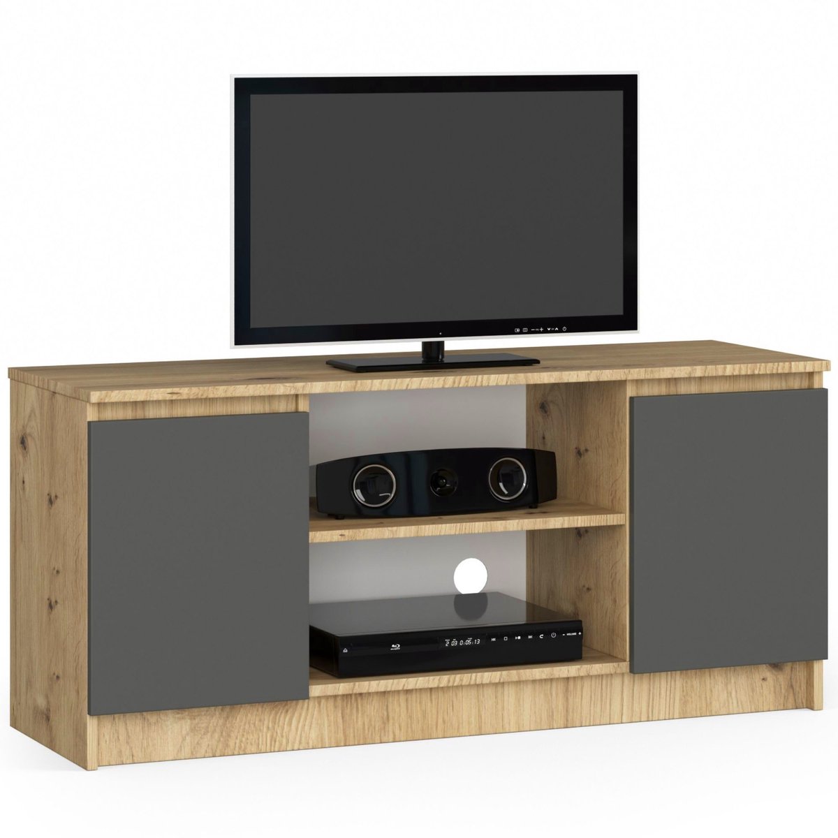 AKORD Furniture Factory OP0LRTV120ARTSZA, Eiken, 2 schappen, Mat, 2 deur(en), 400 mm, 1200 mm