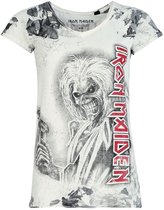 Iron Maiden Killers Dames T-shirt - wit/grijs - M