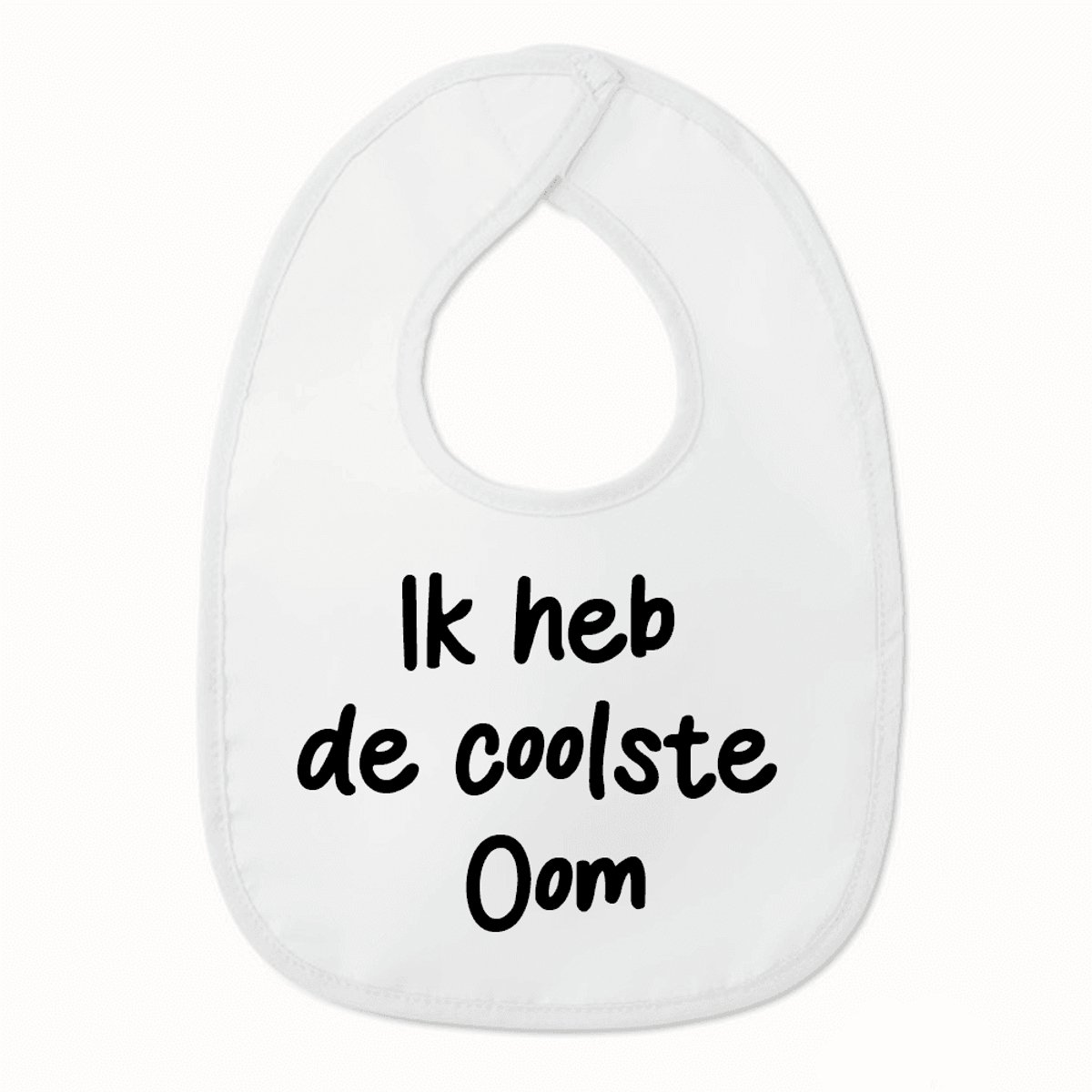 Goedkoopste Slabbetje met tekst - Ik heb de coolste oom - Wit/zwart | 100 katoen - Incl. hoogwaardige Klittenband sluiting - Kraamcadeau - Babyshower - Slabber | Incl. 2 jaar garantie